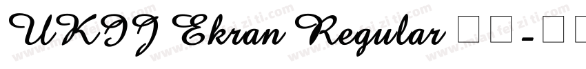 UKIJ Ekran Regular 字体字体转换